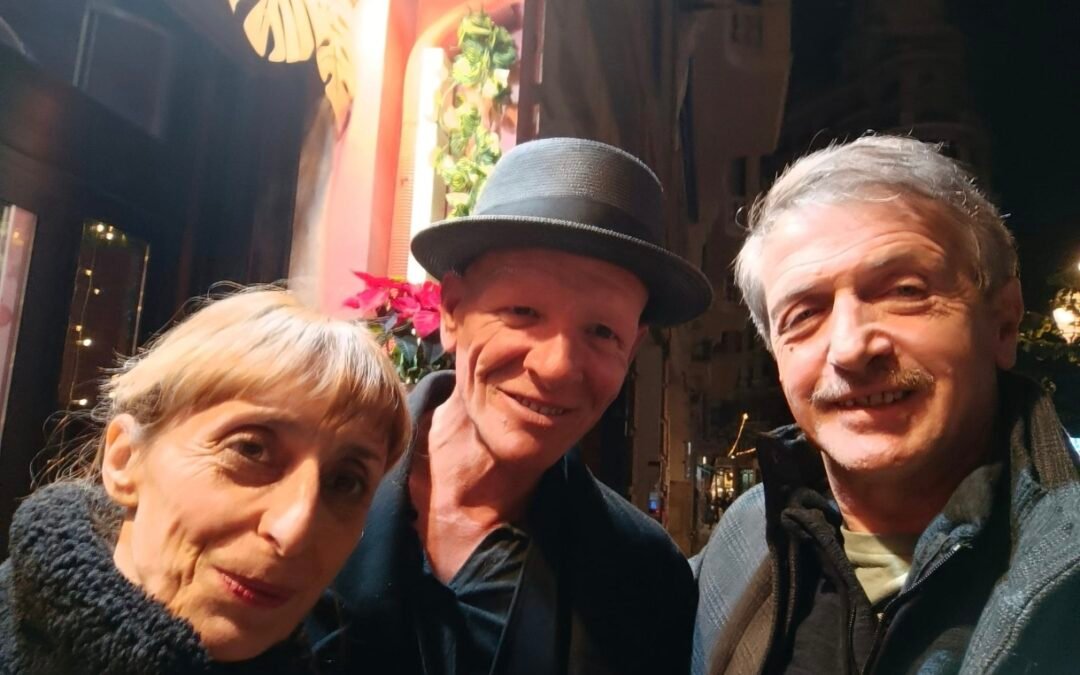Reparto de la película La carta de Óscar: Carmen Mayordomo, Santiago Sequeiros y Gabriel Moreno.